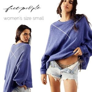 Free People Women's Blue Top